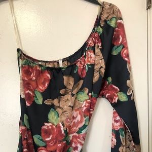 Floral one shoulder dress